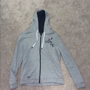 Grey Lacoste Zip up
